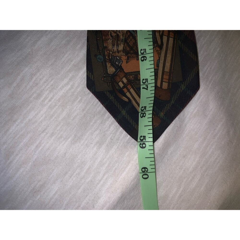 VINTAGE Polo Ralph Lauren Golf Scene 100% Silk Handmade Neck tie RARE - Picture 6 of 6